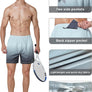 5 Inches Zipper Pockets Running Workout Shorts