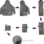 Lightweight Waterproof Packable Hooded Raincoat
