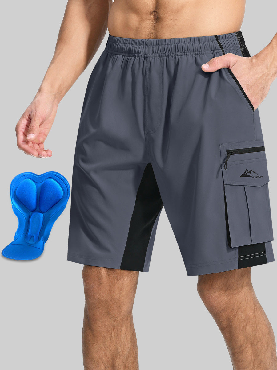 XinYangNi Pantaloncini Uomo Leggeri Asciugatura Rapida - Con Tasche Zip E Vita Regolabile - Ideali Per Trekking, Corsa, MTB E Spiaggia (Taglia 41/42 Vita)