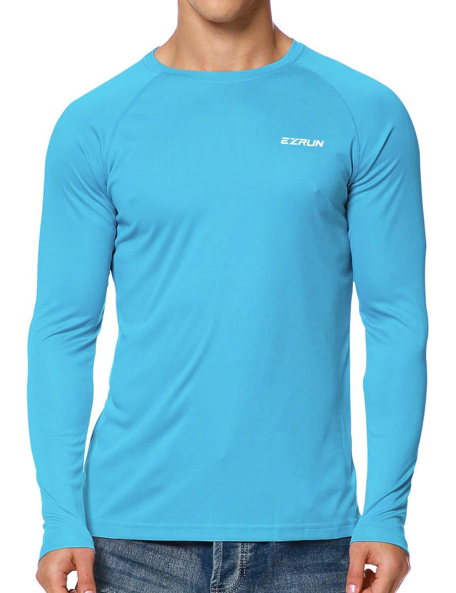 Fishing Shirts for Men Long Sleeve Shirts Sun Protection Shirts, Athletic  Shirts for Men, Men UPF 50+ SPF Shirts for Running Hiking