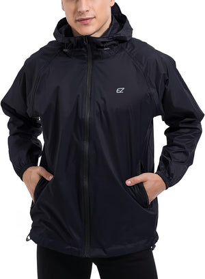 Lightweight Waterproof Packable Hooded Raincoat