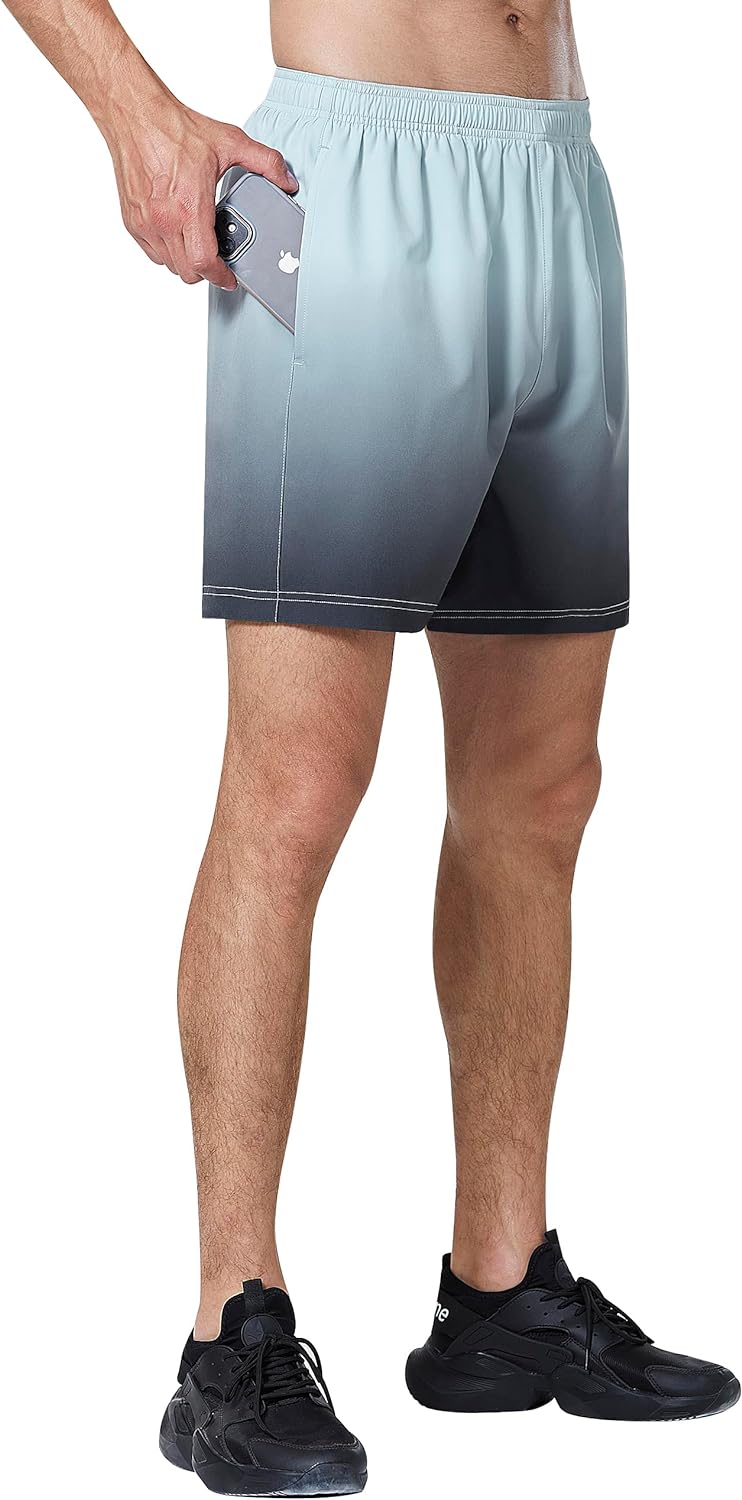 5 Inches Zipper Pockets Running Workout Shorts