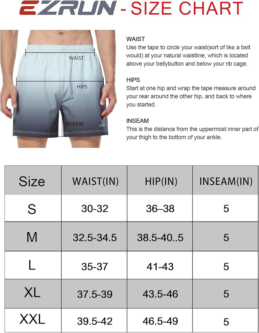 EZRUN Mens 9 Inch Lightweight Running Workout Shorts with Liner Loose-Fit  Gym Shorts for Men with Zipper Pockets : : Clothing, Shoes 