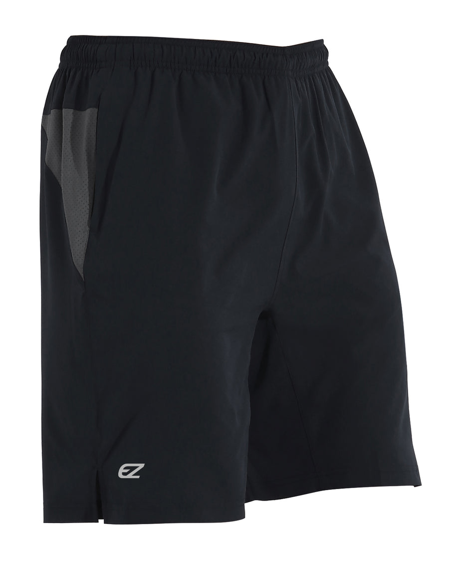 9 Inch Zipper Pockets Running Workout Gym Shorts