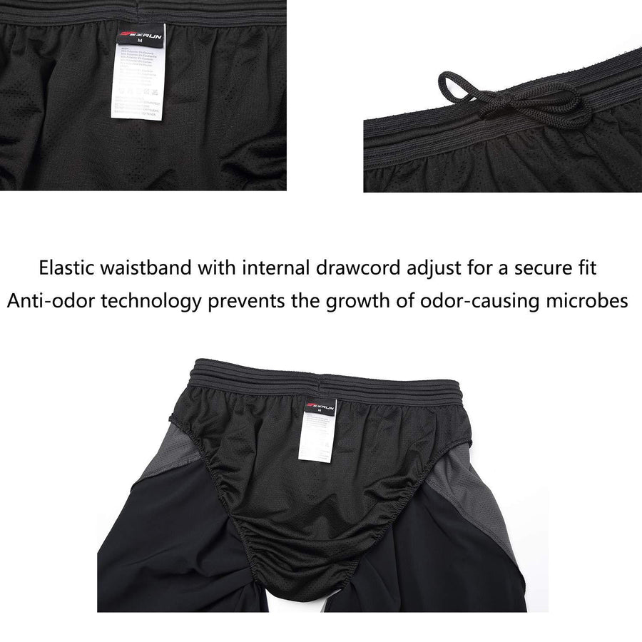 9 Inch Zipper Pockets Running Workout Gym Shorts - ezrun-sports