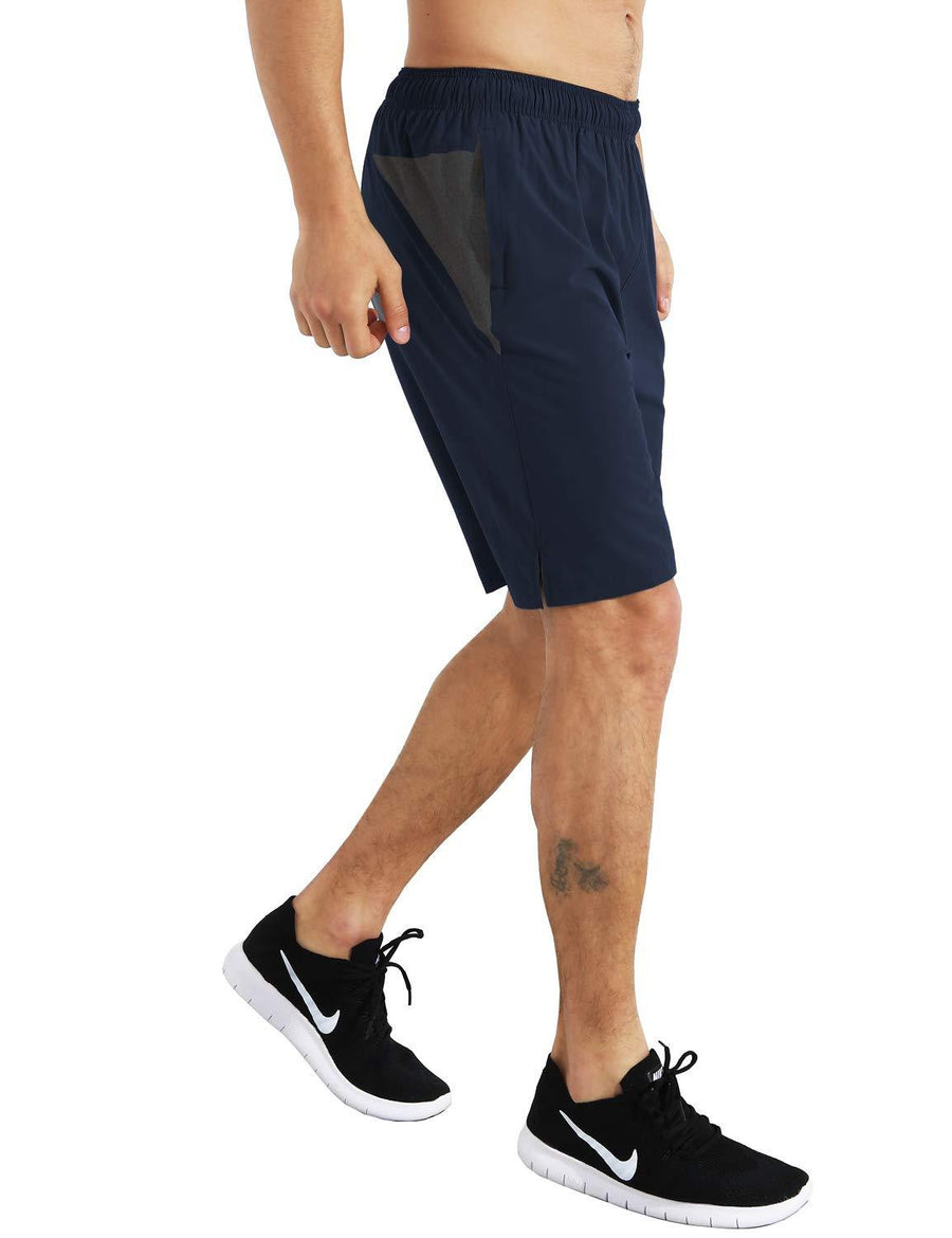 9 Inch Zipper Pockets Running Workout Gym Shorts - ezrun-sports