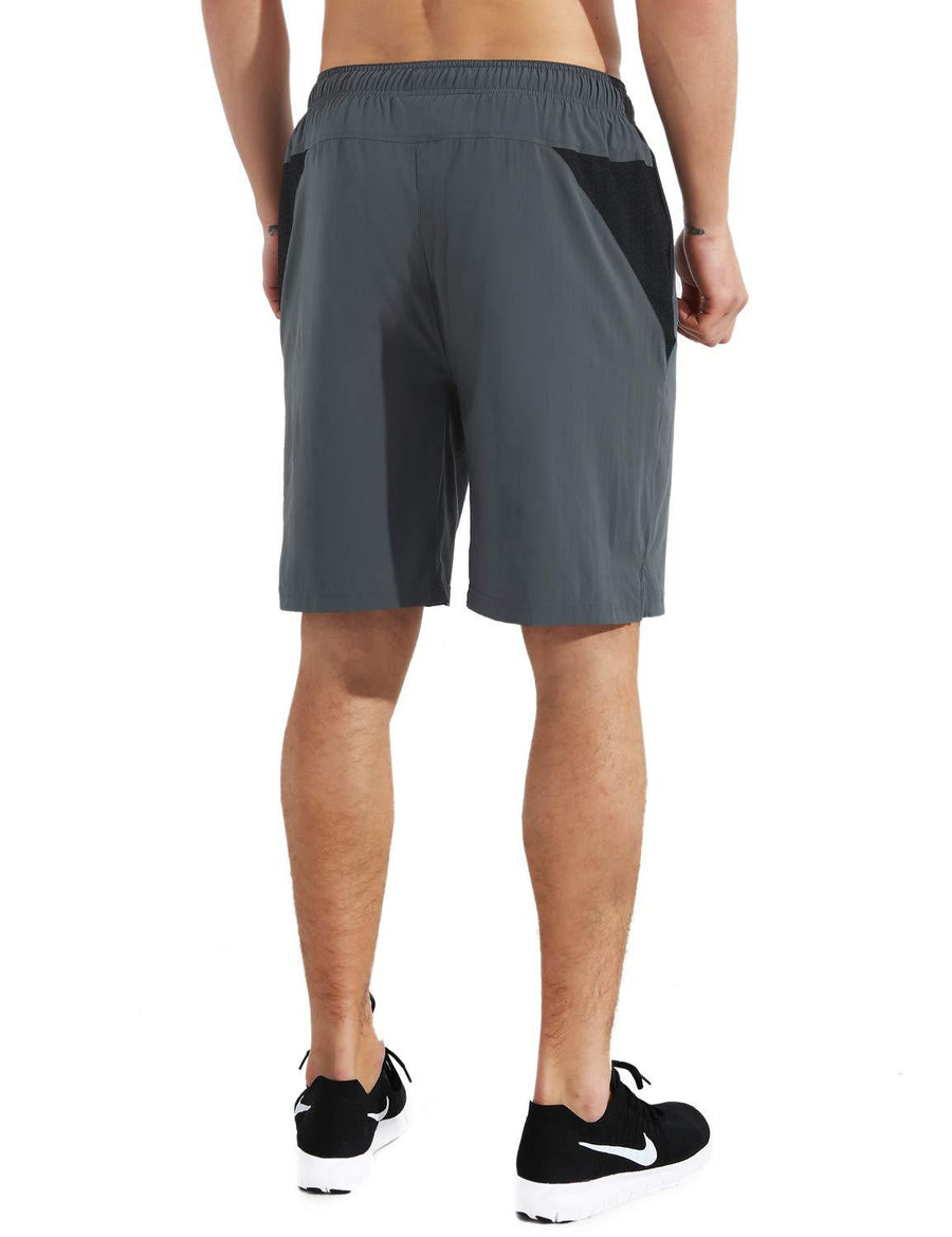 9 Inch Zipper Pockets Running Workout Gym Shorts - ezrun-sports