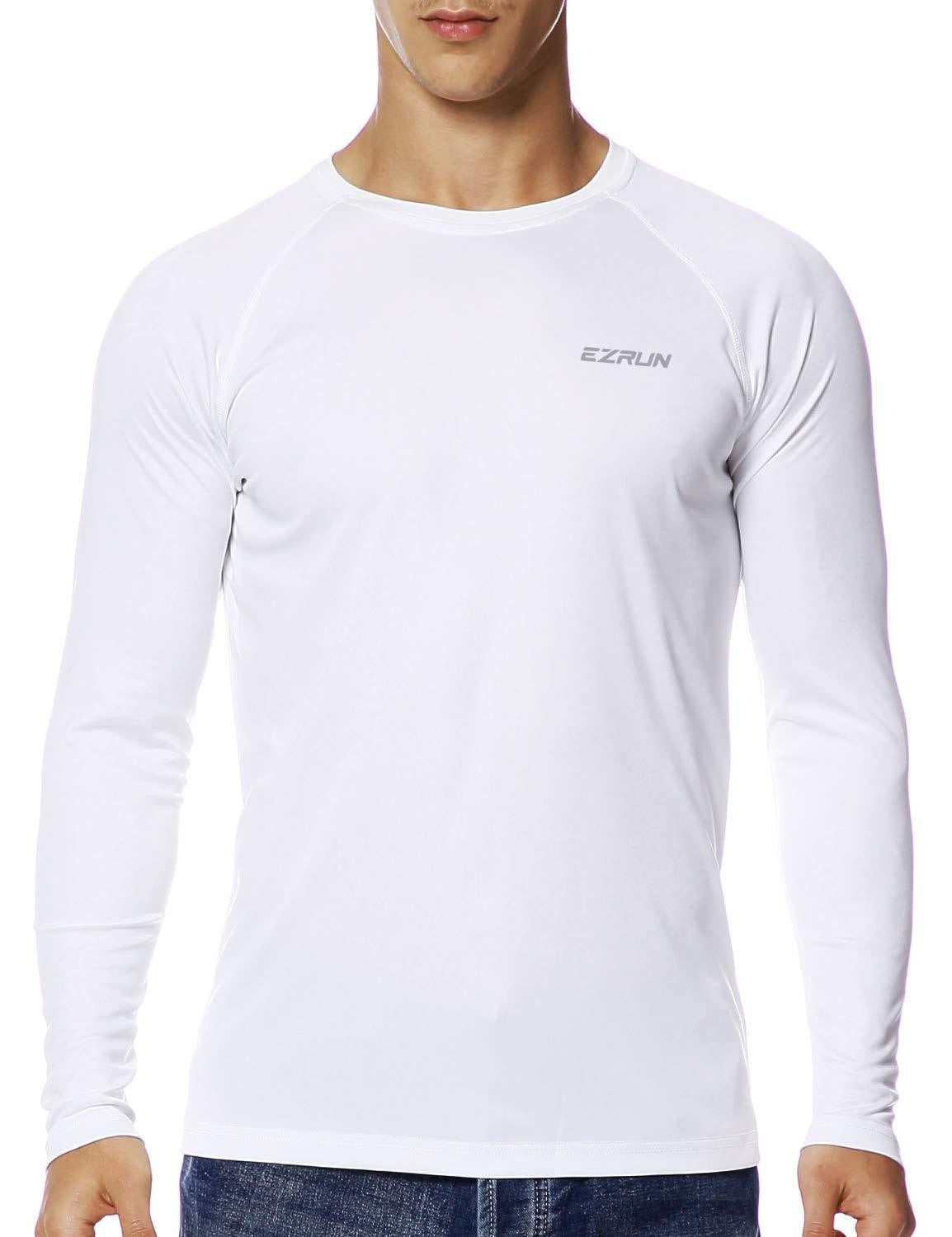 EZRUN Men s UPF 50 Long Sleeve Running Fishing Shirts EZRUN