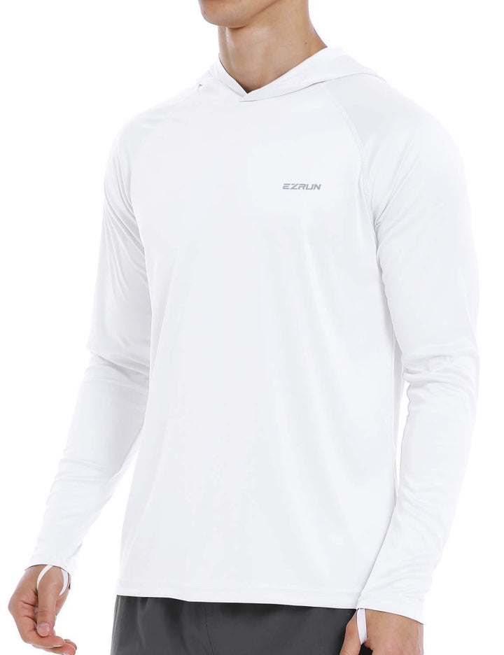 UPF 50+ Long Sleeve Hoodie Sun Fishing Shirts - ezrun-sports