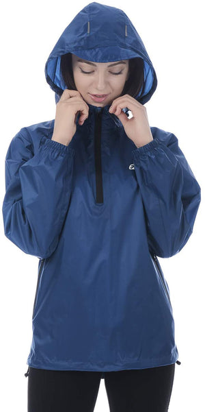 Lightweight Waterproof Packable Hooded Raincoat